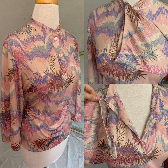 ❤️ SALE!! **Thats So 70s Vintage Funky Pretty Blouse** - Picture 3 of 4